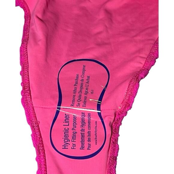 NWT Good American Swim Bottom Women’s Hawaiian‎ Pink Jacquard Bikini Cheeky 7 4X - Picture 4 of 5